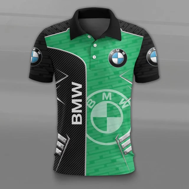 3D All Over Printed BMW Car Polo Shirt Limited Edition