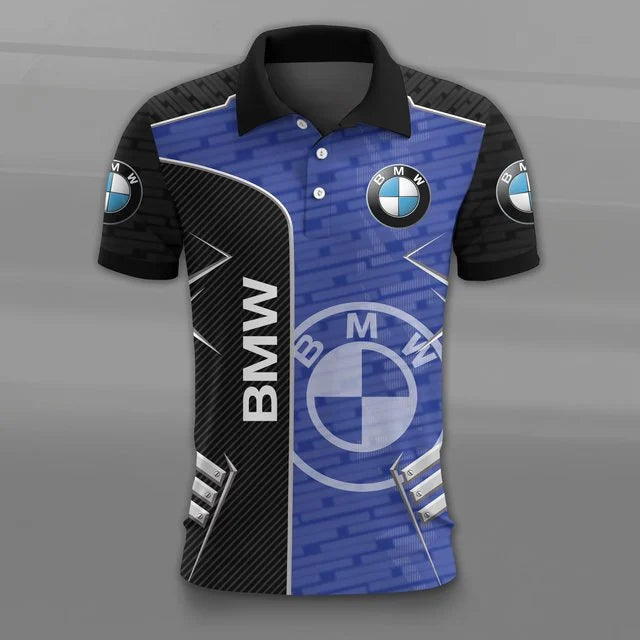 3D All Over Printed BMW Car Polo Shirt Limited Edition