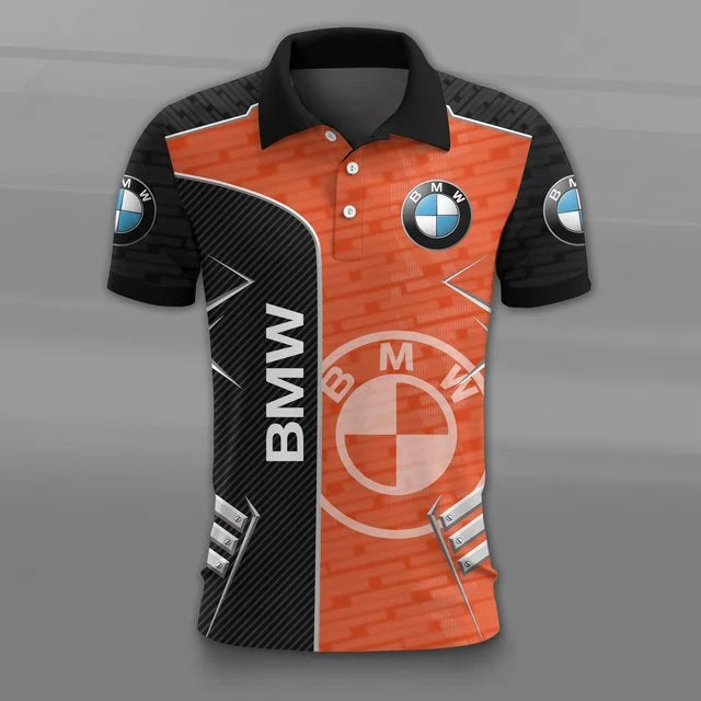 3D All Over Printed BMW Car Polo Shirt Limited Edition