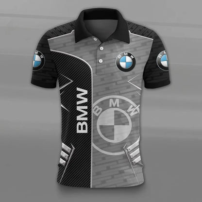 3D All Over Printed BMW Car Polo Shirt Limited Edition
