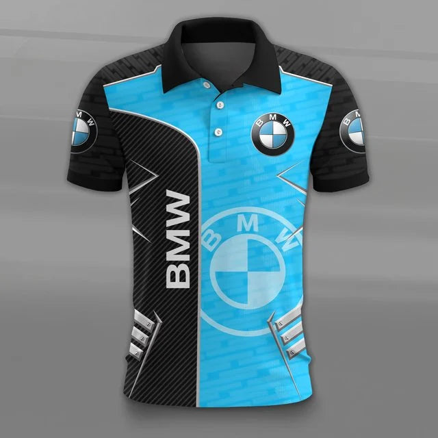 3D All Over Printed BMW Car Polo Shirt Limited Edition