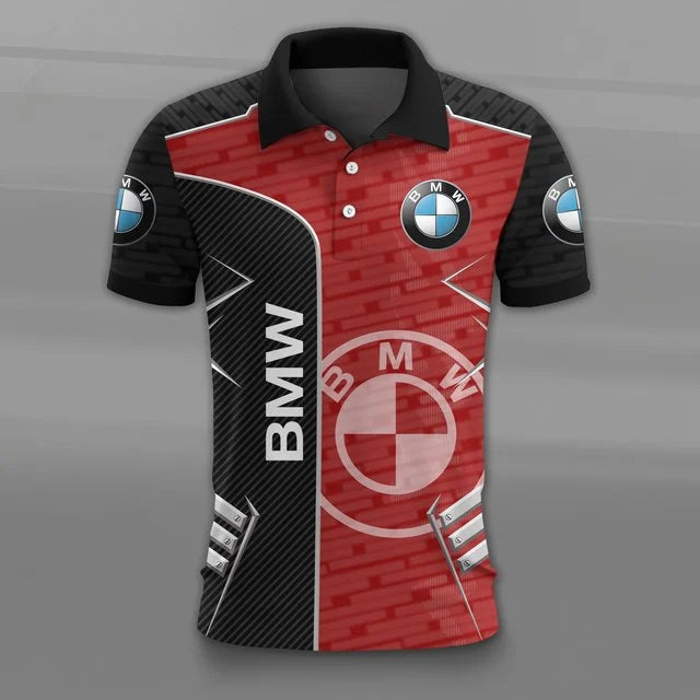 3D All Over Printed BMW Car Polo Shirt Limited Edition
