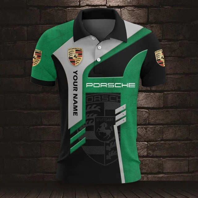 Porsche v3 3D Polo Shirt – Custom Name