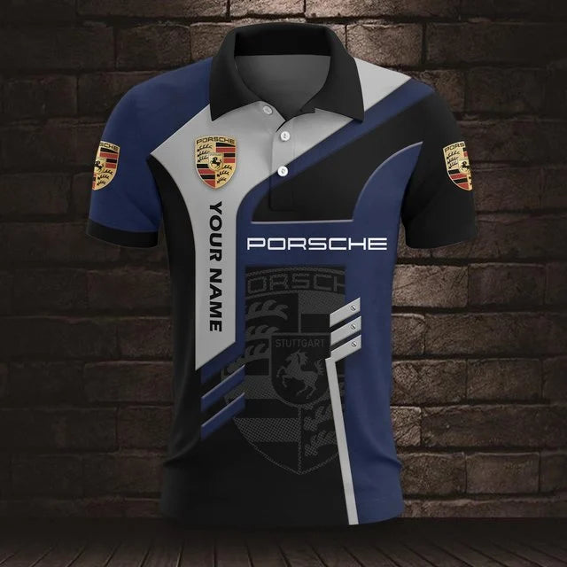 Porsche v3 3D Polo Shirt – Custom Name