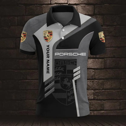 Porsche v3 3D Polo Shirt – Custom Name