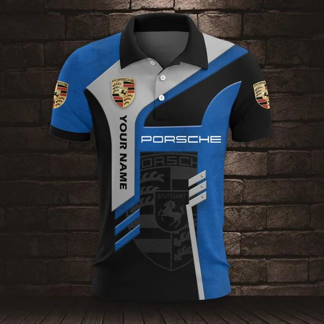 Porsche v3 3D Polo Shirt – Custom Name