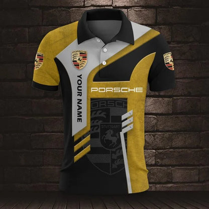 Porsche v3 3D Polo Shirt – Custom Name