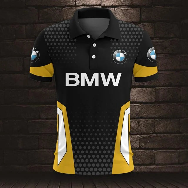 3D All Over Printed BMW Car Polo Shirt Limited Edition v2