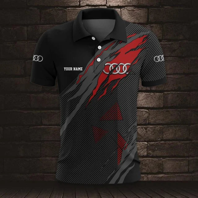 Audi 3D Polo Shirt v6 – Custom Name