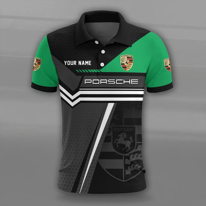 Porsche v2 3D Polo Shirt – Custom Name