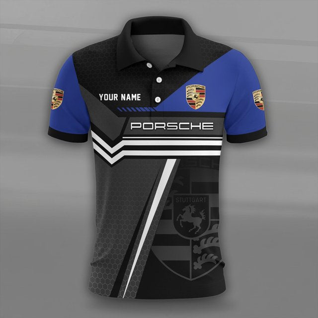 Porsche v2 3D Polo Shirt – Custom Name