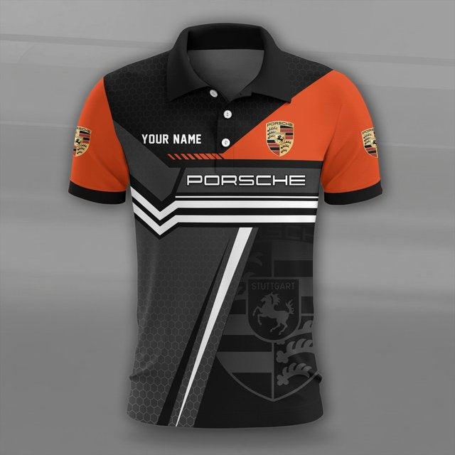 Porsche v2 3D Polo Shirt – Custom Name