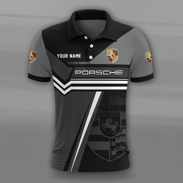Porsche v2 3D Polo Shirt – Custom Name