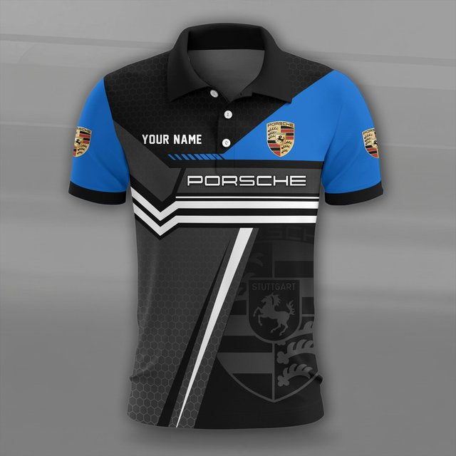 Porsche v2 3D Polo Shirt – Custom Name