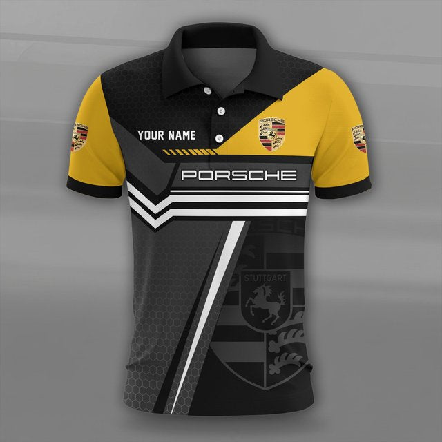 Porsche v2 3D Polo Shirt – Custom Name