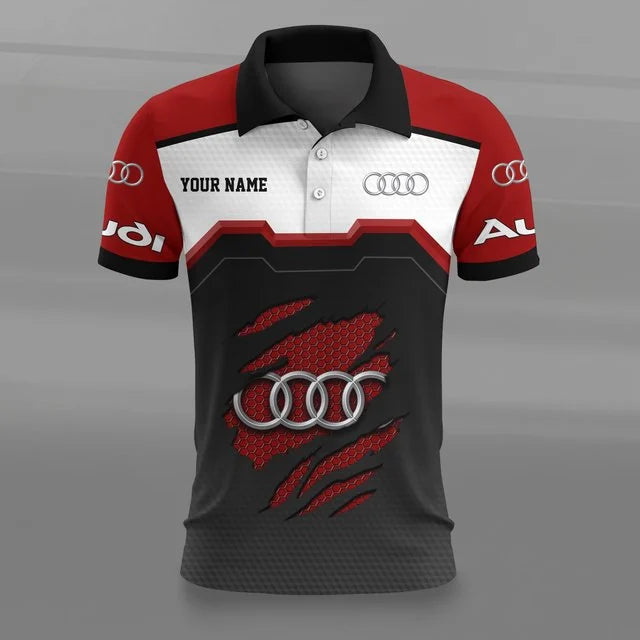 Audi 3D Polo Shirt v5 – Custom Name