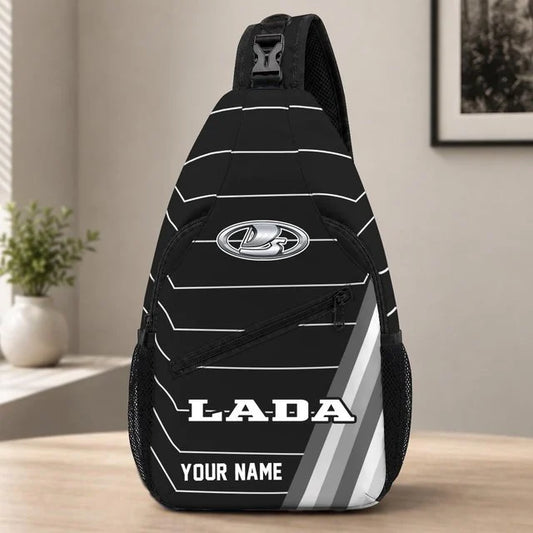 Lada Custom Name Sling Bag – Racing Style Crossbody Backpack