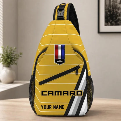 Camaro Custom Name Sling Bag – Racing Style Crossbody Backpack
