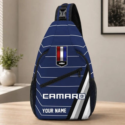 Camaro Custom Name Sling Bag – Racing Style Crossbody Backpack
