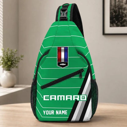 Camaro Custom Name Sling Bag – Racing Style Crossbody Backpack