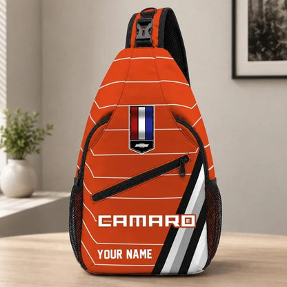 Camaro Custom Name Sling Bag – Racing Style Crossbody Backpack