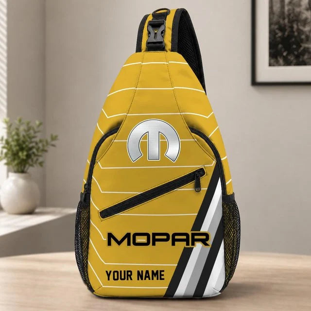 Mopar Custom Name Sling Bag – Racing Style Crossbody Backpack