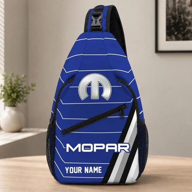 Mopar Custom Name Sling Bag – Racing Style Crossbody Backpack