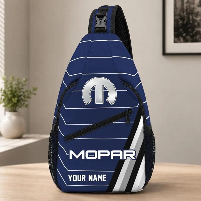 Mopar Custom Name Sling Bag – Racing Style Crossbody Backpack