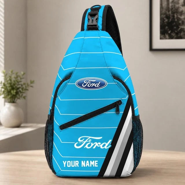 Ford Custom Name Sling Bag – Racing Style Crossbody Backpack