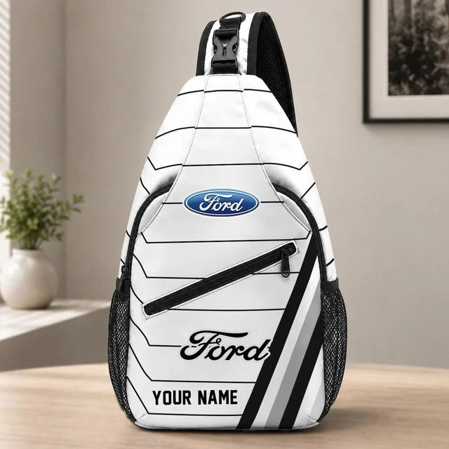 Ford Custom Name Sling Bag – Racing Style Crossbody Backpack