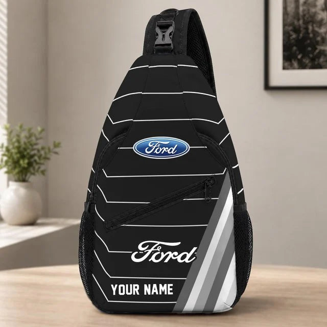 Ford Custom Name Sling Bag – Racing Style Crossbody Backpack