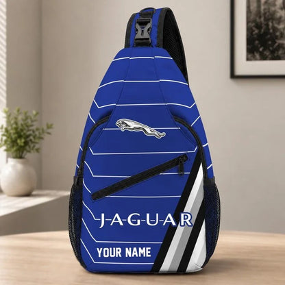 Jaguar Custom Name Sling Bag – Racing Style Crossbody Backpack
