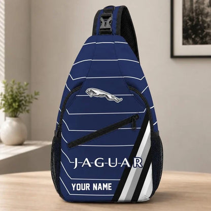Jaguar Custom Name Sling Bag – Racing Style Crossbody Backpack