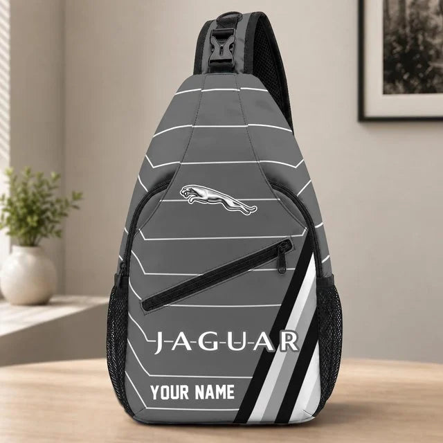 Jaguar Custom Name Sling Bag – Racing Style Crossbody Backpack