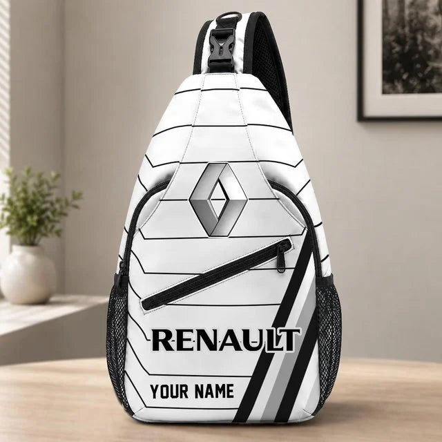 Renault Car Custom Name Sling Bag – Racing Style Crossbody Backpack