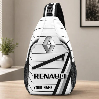 Renault Car Custom Name Sling Bag – Racing Style Crossbody Backpack