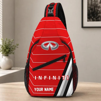 Infiniti Custom Name Sling Bag – Racing Style Crossbody Backpack