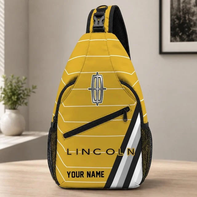 Lincoln Custom Name Sling Bag – Racing Style Crossbody Backpack