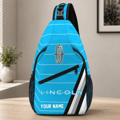 Lincoln Custom Name Sling Bag – Racing Style Crossbody Backpack