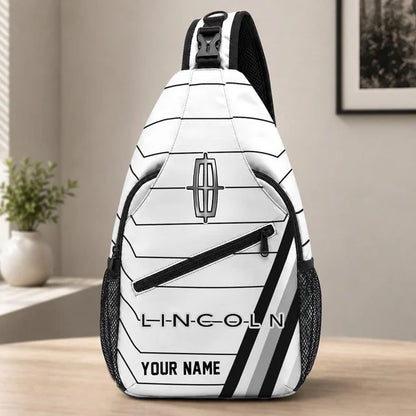 Lincoln Custom Name Sling Bag – Racing Style Crossbody Backpack