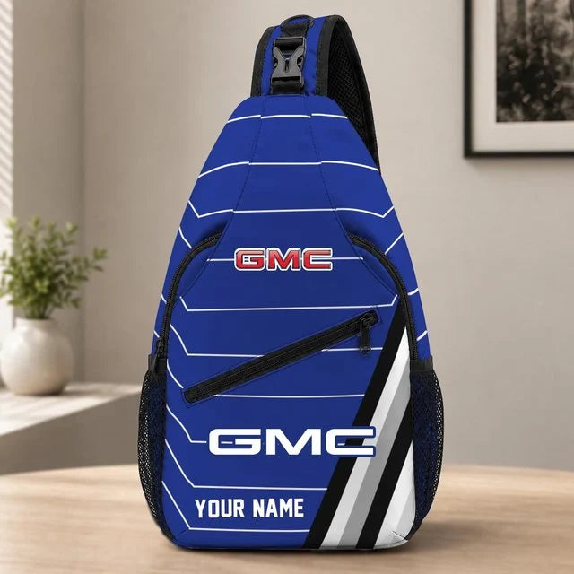 Gmc Custom Name Sling Bag – Racing Style Crossbody Backpack