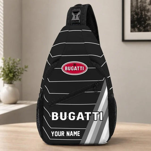 Bugatti Custom Name Sling Bag – Racing Style Crossbody Backpack