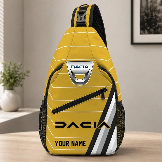 Dacia Custom Name Sling Bag – Racing Style Crossbody Backpack