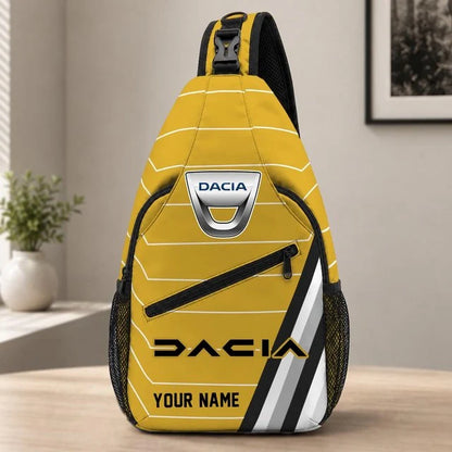 Dacia Custom Name Sling Bag – Racing Style Crossbody Backpack