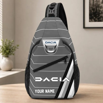 Dacia Custom Name Sling Bag – Racing Style Crossbody Backpack