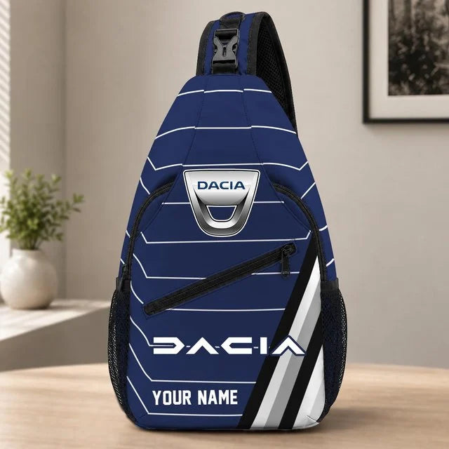 Dacia Custom Name Sling Bag – Racing Style Crossbody Backpack