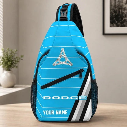 Dodge Custom Name Sling Bag – Racing Style Crossbody Backpack