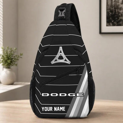 Dodge Custom Name Sling Bag – Racing Style Crossbody Backpack