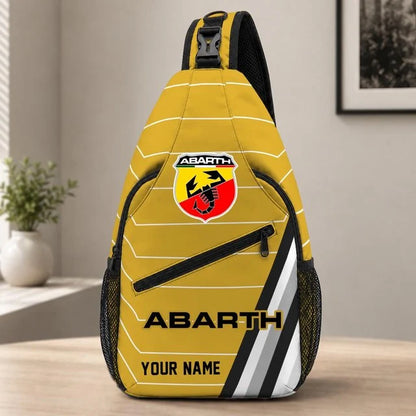 Abarth Custom Name Sling Bag – Racing Style Crossbody Backpack