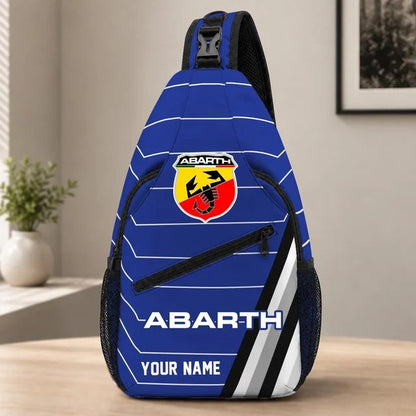 Abarth Custom Name Sling Bag – Racing Style Crossbody Backpack